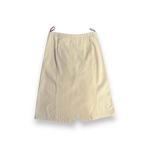 Vintage 90s Prada Sport Tan Knee‎ Length Skirt Size 40